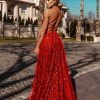 Tina Holly Couture Made To Order Tina Holly Couture TW030 Red Gala A Line Formal Dress