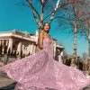 Tina Holly Couture Made To Order Tina Holly Couture TW030 Tea Rose Pink Gala A Line Formal Dress NEW ARRIVALS