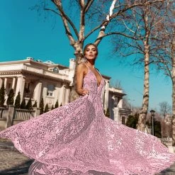 Tina Holly Couture Made To Order Tina Holly Couture TW030 Tea Rose Pink Gala A Line Formal Dress NEW ARRIVALS