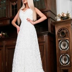 Tina Holly Couture Made To Order Tina Holly Couture TK069W White & White Lace A-Line Wedding Dress BRIDAL COLLECTION