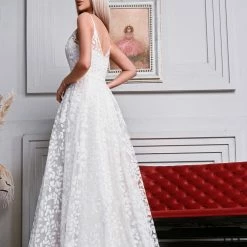 Tina Holly Couture Made To Order Tina Holly Couture TK069W White & White Lace A-Line Wedding Dress BRIDAL COLLECTION