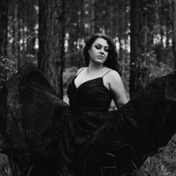 Honey Couture Made To Your Measurements Honey Couture AVA Black Glitter Sparkle Ball Gown Formal Dress NEW ARRIVALS