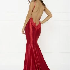 NEW ARRIVALS Honey Couture PENELOPE Red Applique Formal Gown Dress