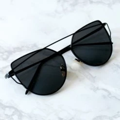 Honey Couture Sunglasses Honey Couture KOURTNEY Black On Black Sunglasses