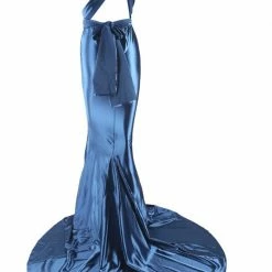 Honey Couture BLOSSUM Blue Multi Tie Evening Gown Dress NEW ARRIVALS