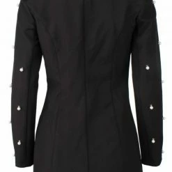 Honey Couture LIZZY Black Pearl Long Sleeve Jacket Shorts Set CLOTHING