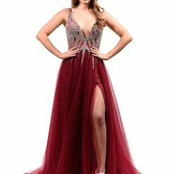 Honey Couture LINA Crystal Tulle Formal Gown NEW ARRIVALS