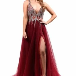 Honey Couture LINA Crystal Tulle Formal Gown NEW ARRIVALS
