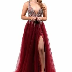 Honey Couture LINA Crystal Tulle Formal Gown NEW ARRIVALS