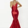 NEW ARRIVALS Honey Couture PENELOPE Red Applique Formal Gown Dress