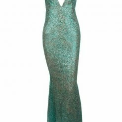 NEW ARRIVALS Honey Couture THESSY Green Mermaid Sequin Formal Gown Dress