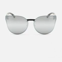 ACCESSORIES Quay Australia HIGHER LOVE Black & Silver Designer Sunglasses