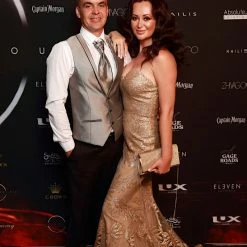 Tina Holly Couture Made To Order Tina Holly Couture TA107 Gold Sequin & Mesh Strapless Mermaid Formal Dress NEW ARRIVALS