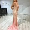 Honey Couture DIAMONDS Pink Sequin Mermaid Formal Gown Dress