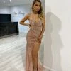 Honey Couture PALOMA Rose Gold Glitter Corset Dress NEW ARRIVALS
