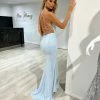 Honey Couture PIXIE Baby Blue Corset Lace Up Sequin Formal Dress