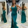 NEW ARRIVALS Honey Couture SIBYLLE Emerald Green Silky Mermaid Formal Dress