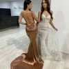 NEW ARRIVALS Honey Couture MILEE Copper Low Back Mermaid Formal Dress
