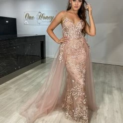 Honey Couture MADELINE Rose Gold Glitter Tulle Overlay Formal Gown Dress NEW ARRIVALS 11 Honey Couture MADELINE Rose Gold Glitter Tulle Overlay Formal Gown Dress NEW ARRIVALS