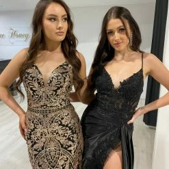 NEW ARRIVALS Honey Couture GLIMMER Black & Gold Sequin Glitter Formal Dress 12 NEW ARRIVALS Honey Couture GLIMMER Black & Gold Sequin Glitter Formal Dress