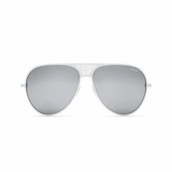 Quay Australia X Kylie Jenner ICONIC White & Silver Mirror Designer Sunglasses