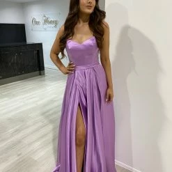 Honey Couture Made To Your Measurements Honey Couture DANIELLA V Front Corset Lace Up Back W Skirt Formal Dress NEW ARRIVALS