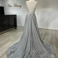 Honey Couture Made To Your Measurements Honey Couture PAM Strapless Bustier Corset Lace Up Back Formal Dress NEW ARRIVALS