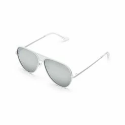 Quay Australia X Kylie Jenner ICONIC White & Silver Mirror Designer Sunglasses