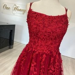 Honey Couture Made To Your Measurements Honey Couture LULU Polka Dot Beaded Tulle Applique Ballgown Formal Dress NEW ARRIVALS