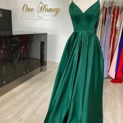 Honey Couture Made To Your Measurements Honey Couture DANIELLA V Front Corset Lace Up Back W Skirt Formal Dress NEW ARRIVALS