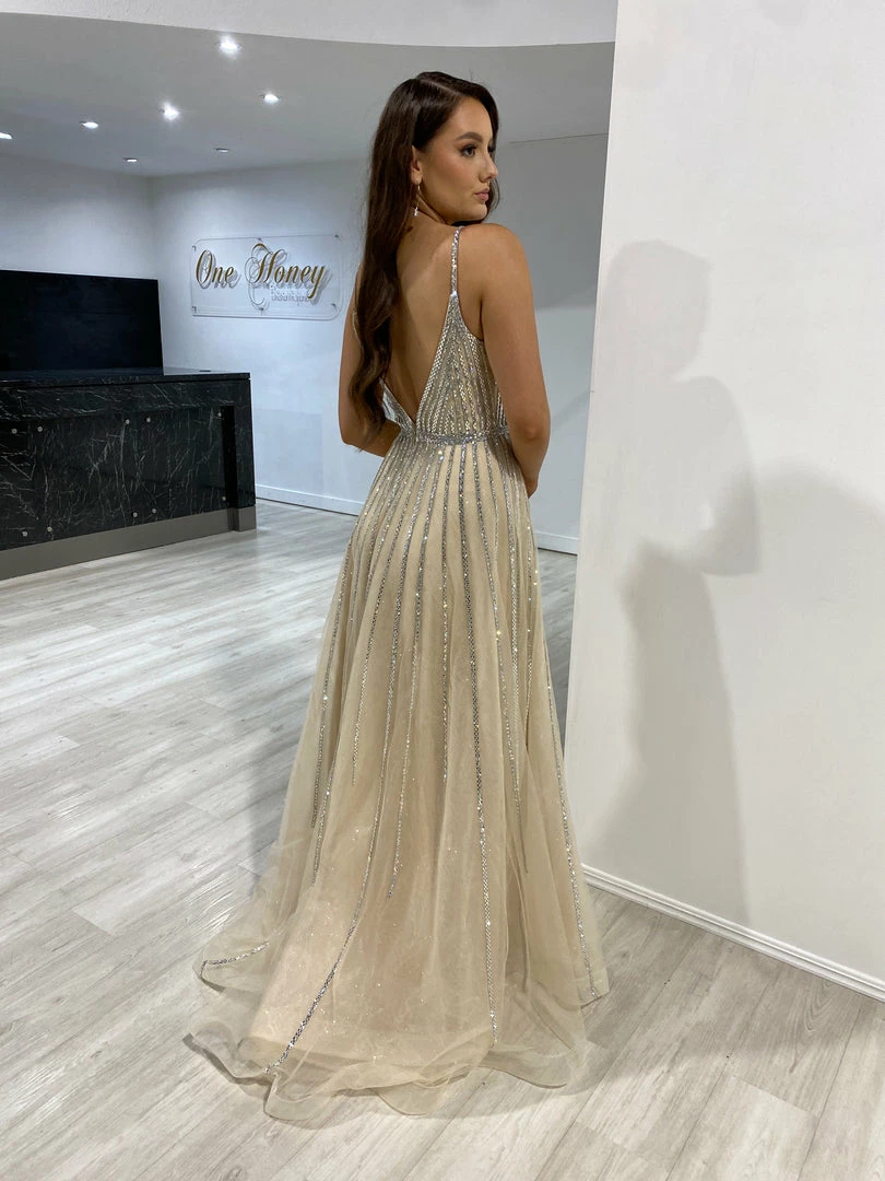 Honey Couture CHARLISE A Line Diamante Ballgown Formal Dress NEW ARRIVALS 4 Honey Couture CHARLISE A Line Diamante Ballgown Formal Dress NEW ARRIVALS