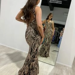 NEW ARRIVALS Honey Couture GLIMMER Black & Gold Sequin Glitter Formal Dress 11 NEW ARRIVALS Honey Couture GLIMMER Black & Gold Sequin Glitter Formal Dress