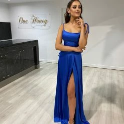 NEW ARRIVALS Honey Couture XENIA Blue Tie Up Formal Bridesmaid Dress 7 NEW ARRIVALS Honey Couture XENIA Blue Tie Up Formal Bridesmaid Dress