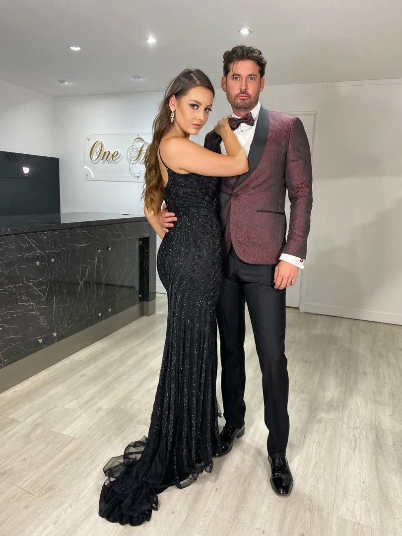 NEW ARRIVALS Honey Couture DIAMONDS Black Sequin Mermaid Formal Gown Dress 3 NEW ARRIVALS Honey Couture DIAMONDS Black Sequin Mermaid Formal Gown Dress