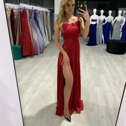 Honey Couture XENIA Burgundy Tie Up Formal Bridesmaid Dress NEW ARRIVALS