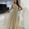 Honey Couture CHARLISE A Line Diamante Ballgown Formal Dress NEW ARRIVALS