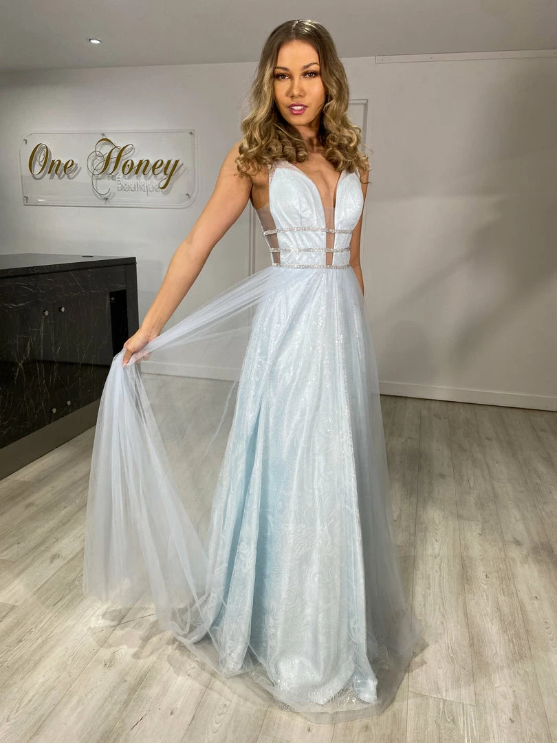 Honey Couture ANISA Baby Blue Tulle Lace Gown Formal Dress NEW ARRIVALS 3 Honey Couture ANISA Baby Blue Tulle Lace Gown Formal Dress NEW ARRIVALS