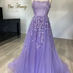 Honey Couture Made To Your Measurements Honey Couture LULU Polka Dot Beaded Tulle Applique Ballgown Formal Dress NEW ARRIVALS