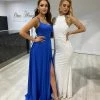 NEW ARRIVALS Honey Couture XENIA Blue Tie Up Formal Bridesmaid Dress