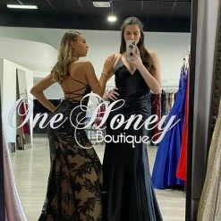 NEW ARRIVALS Honey Couture COCO Black Low Back Bum Ruching Mermaid Formal Dress