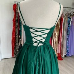 Honey Couture Made To Your Measurements Honey Couture DANIELLA V Front Corset Lace Up Back W Skirt Formal Dress NEW ARRIVALS