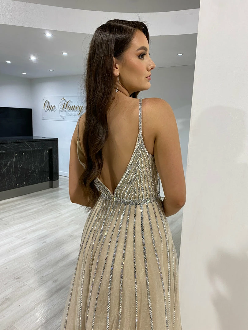 Honey Couture CHARLISE A Line Diamante Ballgown Formal Dress NEW ARRIVALS 5 Honey Couture CHARLISE A Line Diamante Ballgown Formal Dress NEW ARRIVALS