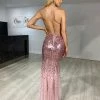 One Honey Boutique Honey Couture KALLIE Pink Sequin Ombre Corset Formal Dress NEW ARRIVALS