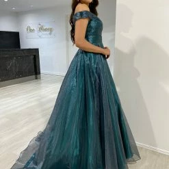 Honey Couture SARIA Emerald Green Shimmer Ballgown Formal Dress NEW ARRIVALS