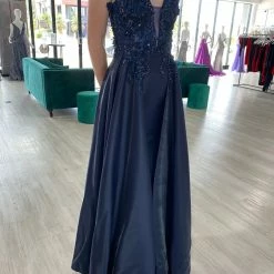 Honey Couture Made To Your Measurements NEW ARRIVALS Honey Couture GENESIS 3D Flowers Tulle Bust A Line Formal Gown Dress