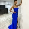 Honey Couture ELANA Royal Blue Diamante Bustier Lace Up Formal Dress NEW ARRIVALS