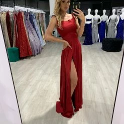 Honey Couture XENIA Burgundy Tie Up Formal Bridesmaid Dress NEW ARRIVALS