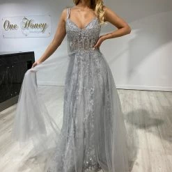 NEW ARRIVALS Honey Couture NORA Silver Tulle Glitter Corset Formal Dress 13 NEW ARRIVALS Honey Couture NORA Silver Tulle Glitter Corset Formal Dress