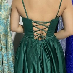 Honey Couture Made To Your Measurements Honey Couture DANIELLA V Front Corset Lace Up Back W Skirt Formal Dress NEW ARRIVALS