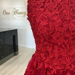 Honey Couture Made To Your Measurements Honey Couture LULU Polka Dot Beaded Tulle Applique Ballgown Formal Dress NEW ARRIVALS